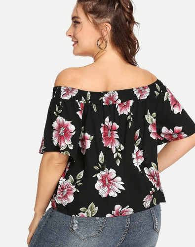 Blusa Con Estampado De Flores