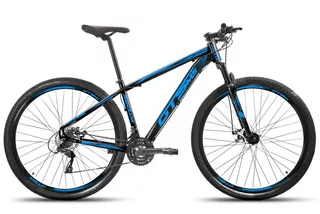 Bicicleta Aro 29 Gts Pro M5 Intense 24 Marchas Freio A Disco Cor Preto/Azul Tamanho do quadro 21