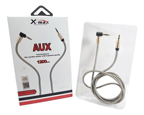 Cable Plug Plug Auxiliar 3.5mm Alambrado 1.2 Metros Cod 3038