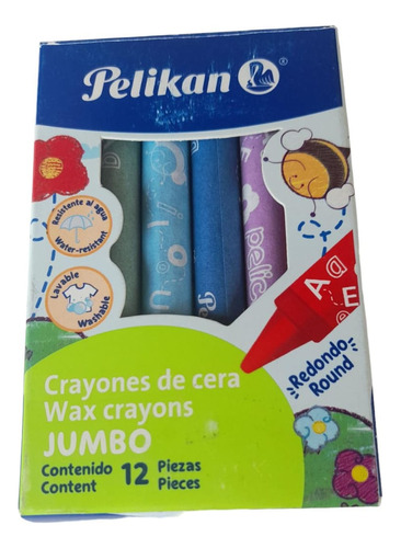 Creyones De Cera Jumbo Marca  Pelikan 12 Piezas