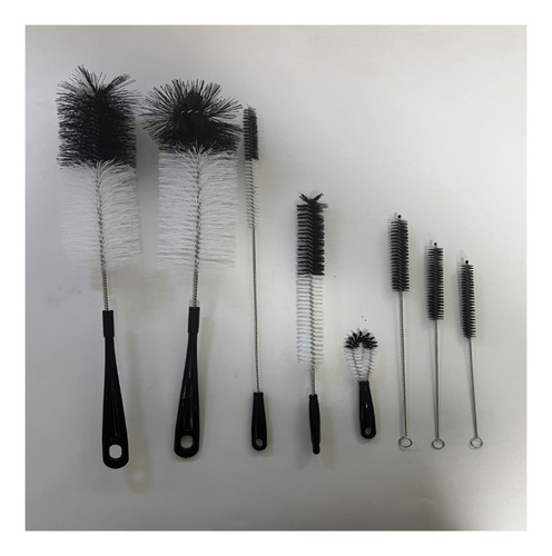 Set De 8 Cepillos De Limpieza Botellas Termos Botes