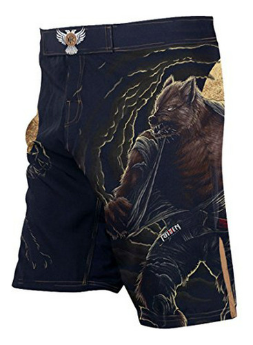 Raven Fightwear Bjj Horror Werewolf Mma Fight Shorts Para Ho