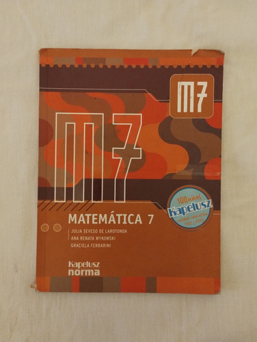Libro Matemática 7 M7 Kapelusz (Usado)