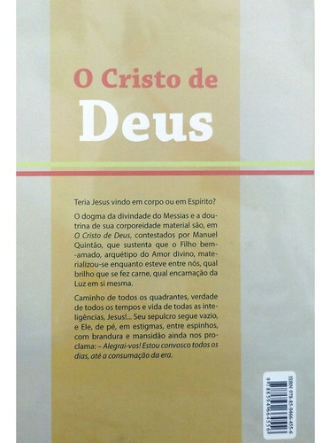 O Cristo De Deus: Não Aplica, De : Manuel Quintão. Série Não Aplica, Vol. Não Aplica. Editora Feb, Capa Mole, Edição Não Aplica Em Português, 2002