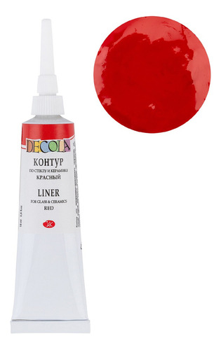 Tinta Liner Decola P/ Vidro E Porcelana Red 331