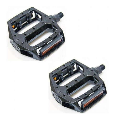 Pedal Plataforma Alumínio Feimin 9/16 Mod Fp965 Preto - Par