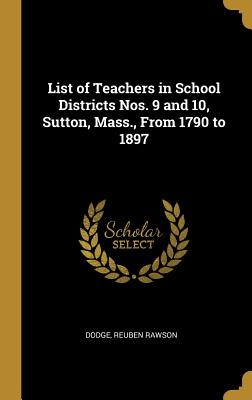 Libro List Of Teachers In School Districts Nos. 9 And 10,...