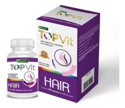 Top Vit Hair C/60 Capsulas (vitamina Para Cabelo) Sabor Sem Sabor