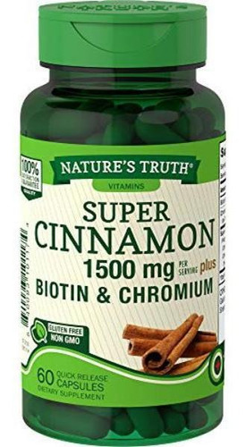 Canela De La Verdad De La Naturaleza Con Cápsulas De Biotin