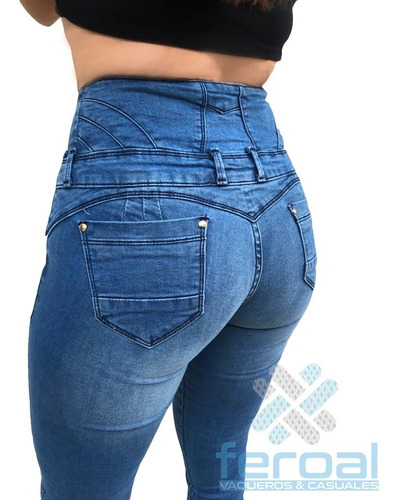 Pantalon Strech Colombiano Dama Levanta Pompis Mod. Zevach
