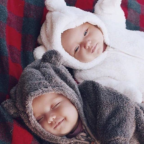 Enterito Teddy Oso Capucha Chocolette Bebes