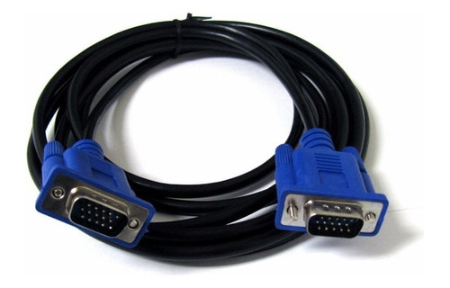 Cable De 5m Vga Entrada Y Salida Macho Hd Monitor Negro