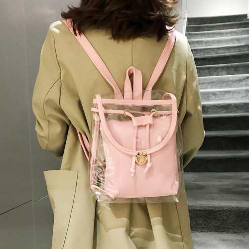 Gran Valor Bolso Mochila Transparente
