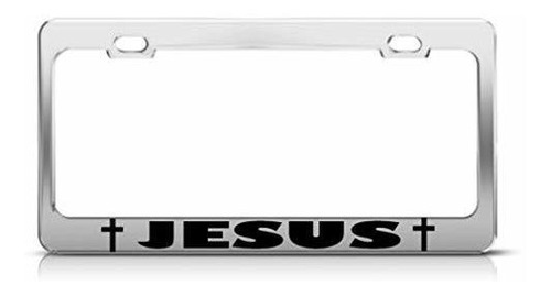 Marco - Speedy Pros Metal License Plate Frame Jesus Cross Ch