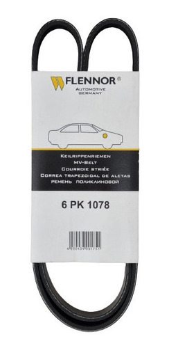 Correa Alternador Volkswagen Polo 1.4 Bencina 6pk - 1078