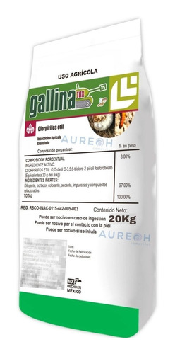 20kg Control De Gallina Ciega Insecticida Gallinatox. Pasto