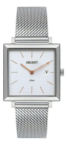 Relógio Orient Feminino Quadrado Prata Lbss1032 S1sx