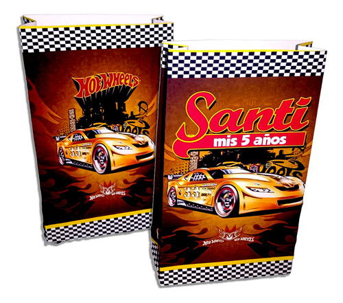 Bolsitas Golosineras Hotwheels  X 40 Personalizadas Fiestas