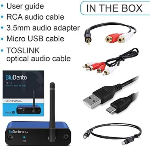 Audio Receptor Bludento Blt-2 True Hi-fi Bluetooth V51,