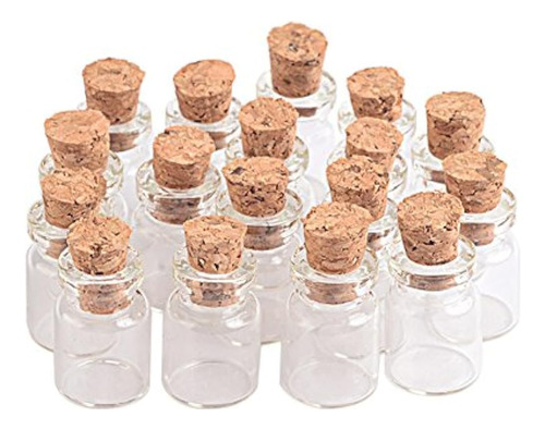 Tai Dian 100pcs 0.5ml Mini Botellas De Vidrio Colgantes Con 