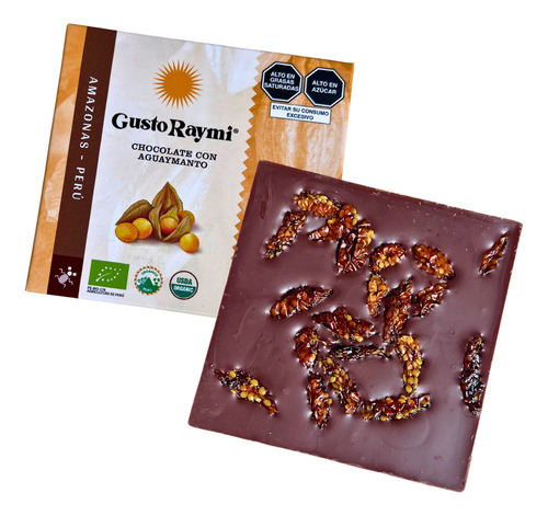 Chocolates 70% Cacao Con Frutas Gusto Raymi 30g Pack X 6 Uni