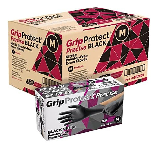 ® Precise Black Nitrile Exam Gloves | 4 Mil | Chemo-ra...