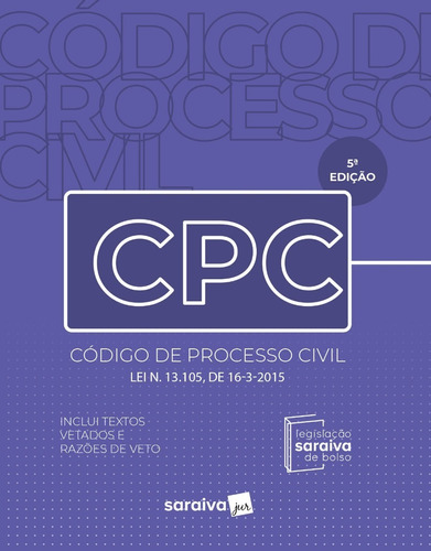 Código De Processo Civil Mini - Coleção Saraiva De Bolso - 5ª Edição 2023