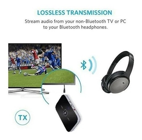 Áudio Transmissor Receptor Sinal Bluetooth Tv Som 2 In 1
