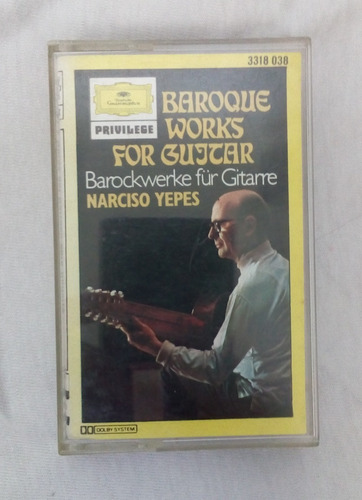 Narcsico Yepes Cassette Musica Barroca Guitarra Clasica Arte