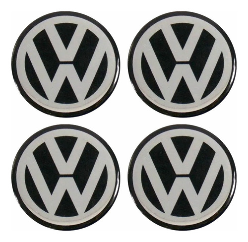 Adesivos Emblema Roda Resinado Volkswagen 70mm Cl19