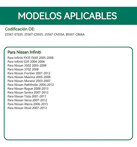 Pista Carrte Resorte Reloj Para Nissan Frontier 2007-2012