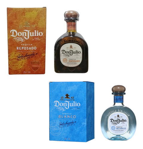 Tequila Don Julio Reposado +  Don Julio Plata  750ml