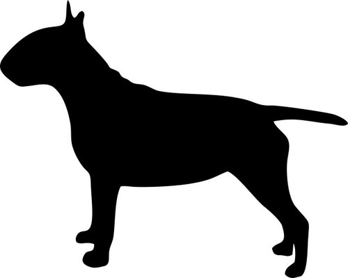 Calco Silueta Perro Bull Terrier Vinilo Plotter