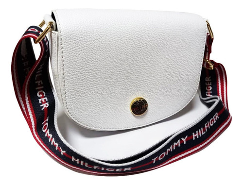 Cartera O Crossbody Tommy Hilfiger Media Luna Blanco