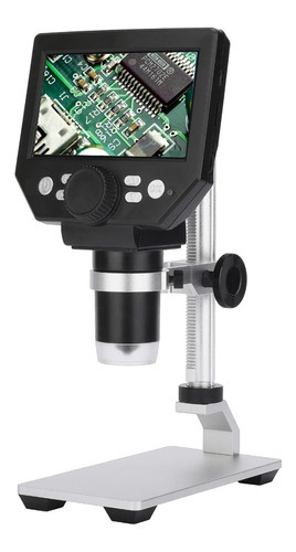 Microscópio Lcd 4.3 Hd 1080p Digital 1 A 1000x Com Bateria Cor Preto