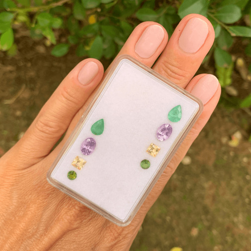 L0426| 3,94ct 8ø - Esmeralda + Ametista + Ene2ese Verde
