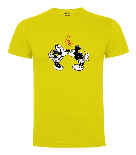 Polera Estampado Mickey Y Minnie