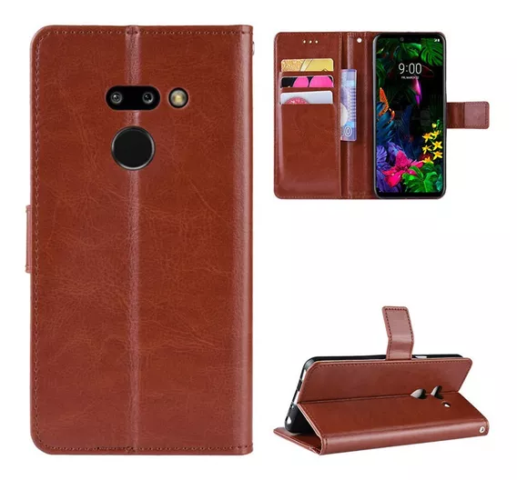 Funda De Anticaída Para LG G8 Thinq Negocio Cuero Flip