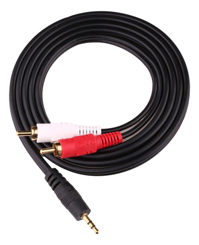 Cable De Audio Estéreo Negro De 5 M Y 3,5 Mm Macho A 2 Macho