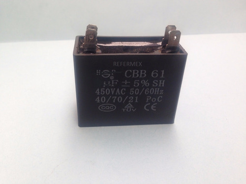 Capacitor Aire Acondicionado 6uf 6mfd Terminal 450v