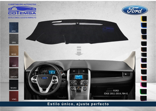Cubretablero Aut. (colores) Ford Edge 2011 A 2014, F84-g