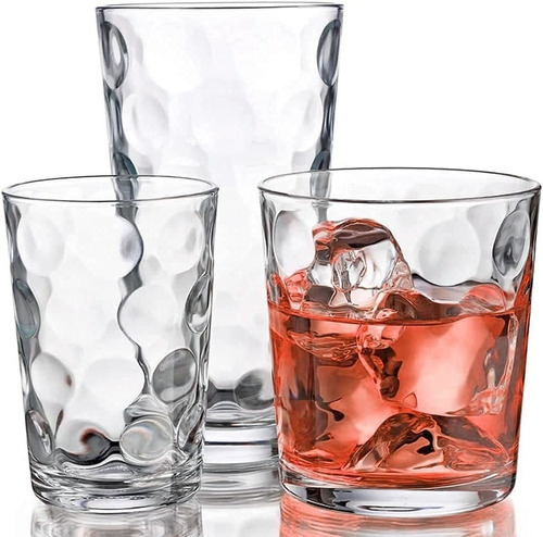 Glassware Set De 18 Piezas De Vasos Mixtos Juego De 6 Vasos 