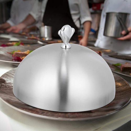 Plato Cúpula 1 Pcs 20 Cm Acero Inoxidable Aperitivo