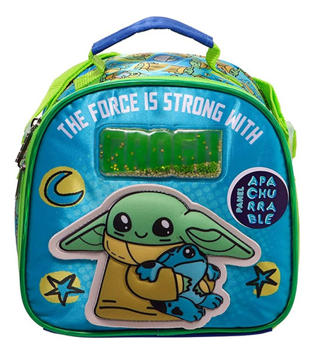 Lonchera Escolar Termica Ruz Star Wars Baby Yoda Grogu Color Verde
