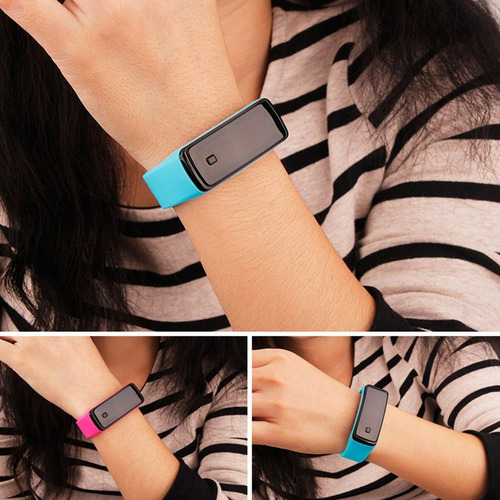 Imagen 3 de 7 de Reloj Niños Niñas Pulsera Digital Led Ajustable Colores Gtía