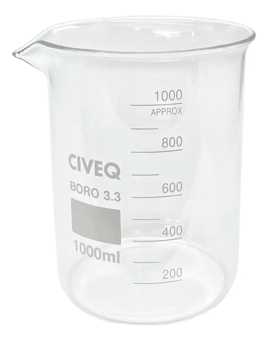 Vaso Precipitado Civeq Modelo 1101-1000 1L Graduado Borosilicato