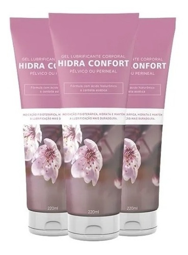 Kit Com 3 Gel Lubrificante Hidra Confort - 220ml