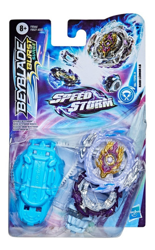 Imagen 1 de 4 de Beyblade Speedstorm Trompo + Lanzador Raid Luinor L6 Hasbro