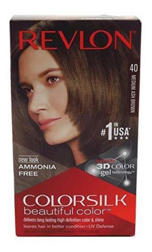 Colorsilk Beautiful Color #40 Medium Ash Brown Revlon Hair C