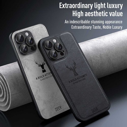 Funda Protectora Con Estampado De Tela De Cabeza De Ciervo Para iPhone X, Xs, Max, Xr, 11, 12, 13, 14, 15, 16, Pro, Max, 14, 15, 16, Pro, Plus, 15 Plu